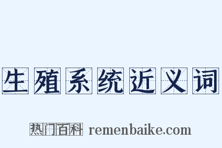 生殖系统近义词是什么意思的图片